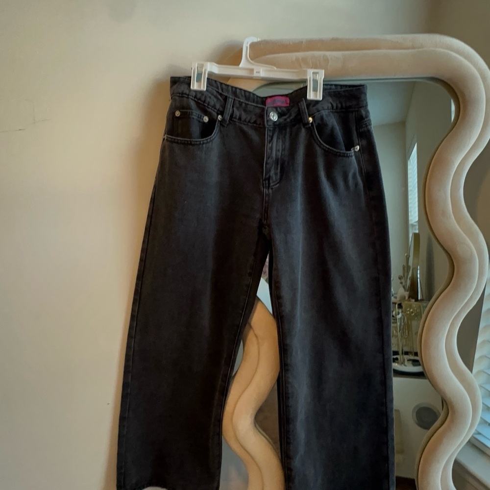 Edikted daytime low rise baggy black jeans